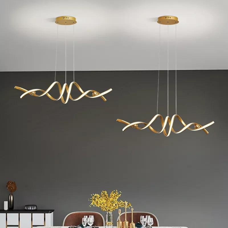 Gold/Black Led Chandelier
