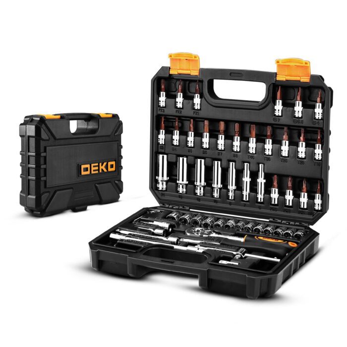 DEKO-53PCS-Mechanics-Tool-Set-Ratchet-Socket-Wrench-Set-with-Bit-Socket-Extension-Bar-Universal-Joint-1.jpg Deko 53pcs Socket Set - Image 2