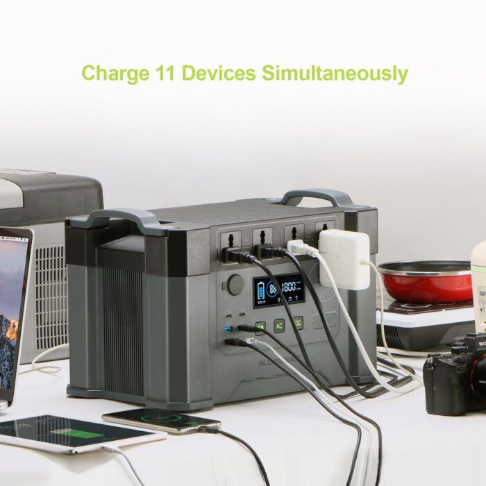 Portable-Generator-110-220V-Power-Station-2000W-700W-Emergency-Power-Supply-With-200W-Monocrystalline-Solar-Panels-4.jpg 2000W AllPowers with 200W Monocrystalline Panels - Image 5