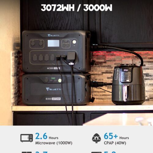 BLUETTI AC300+B300 Power Station 3000W 3072Wh