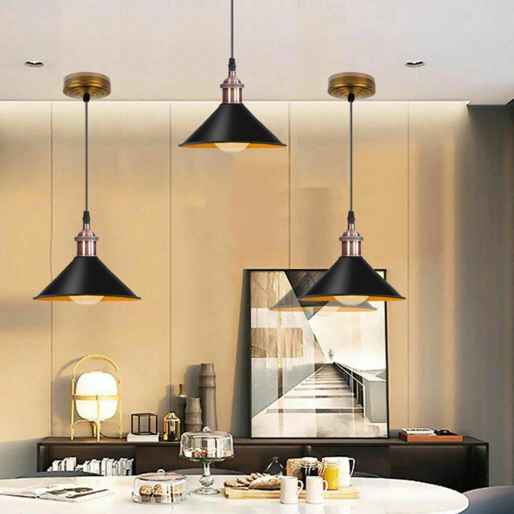 Retro Metal Pendant Black Ceiling Light