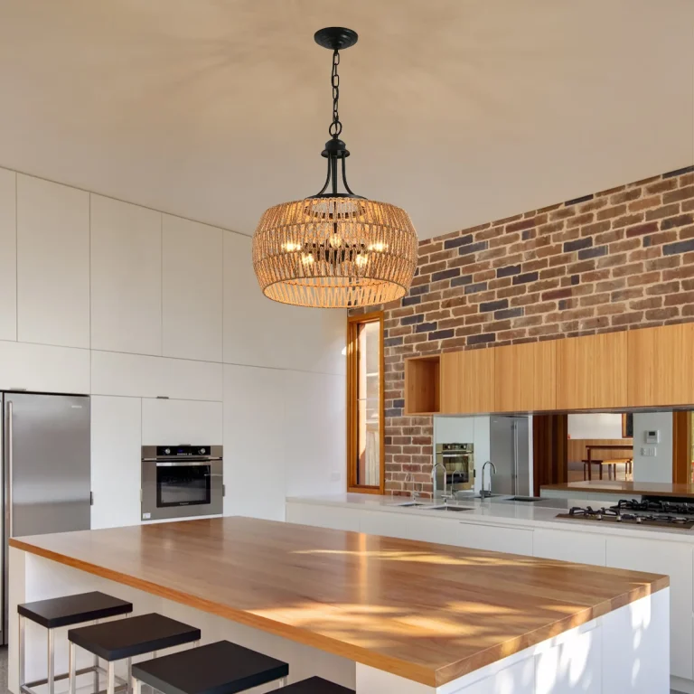 Boho Jute Rope Pendant Light