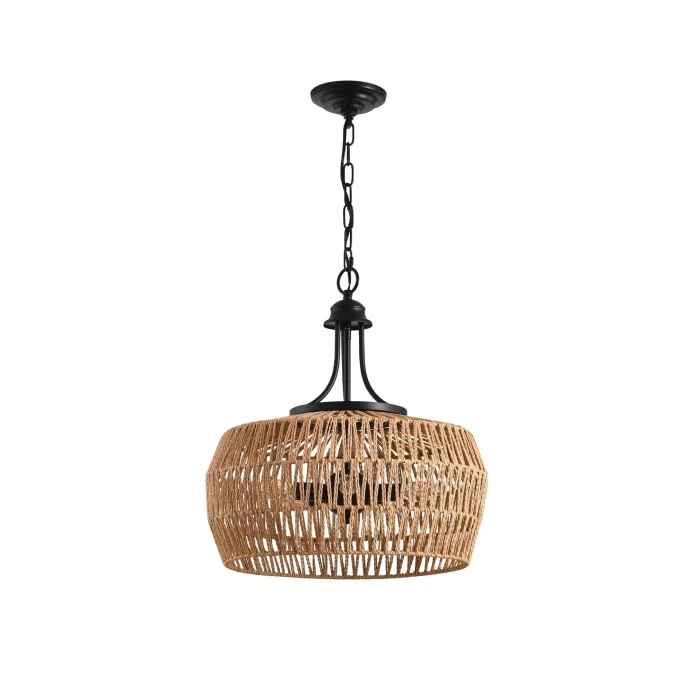 Boho Jute Rope Pendant Light